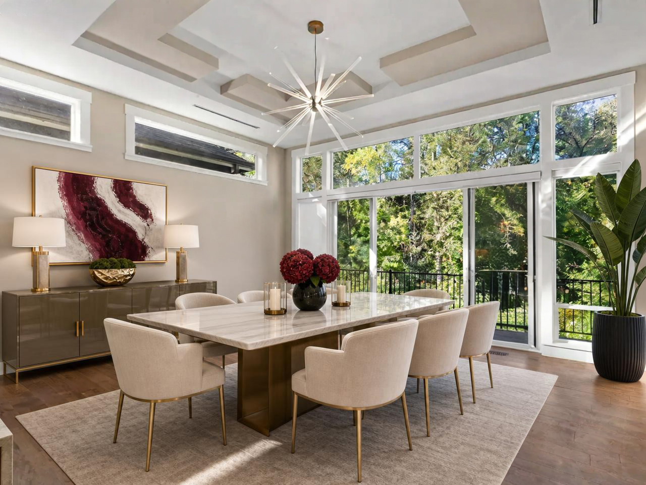 Salle à manger 1 meublé grâce au home staging virtuel par IA