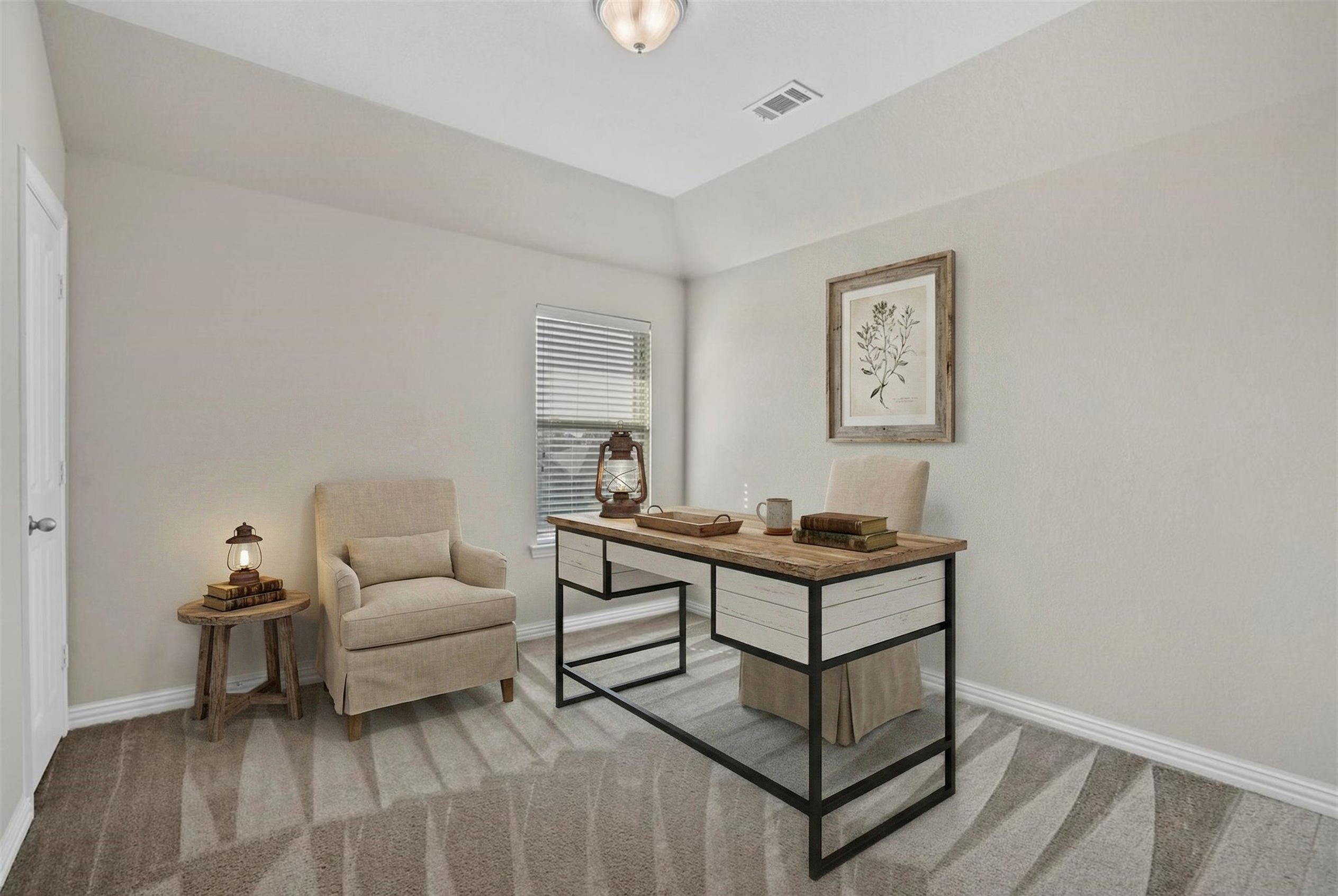 Bureau 1 meublé grâce au home staging virtuel par IA