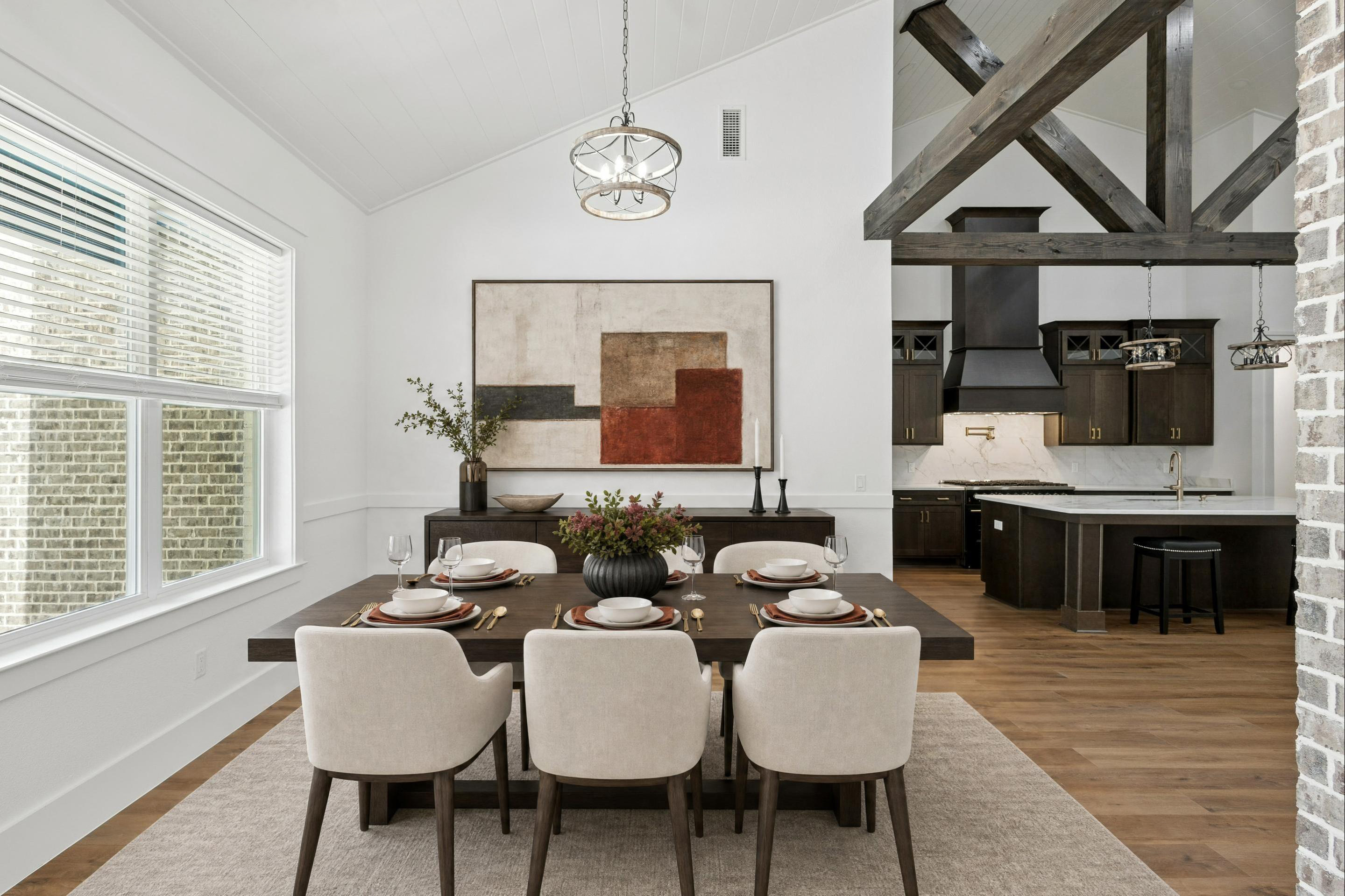 Salle à manger 2 meublé grâce au home staging virtuel par IA
