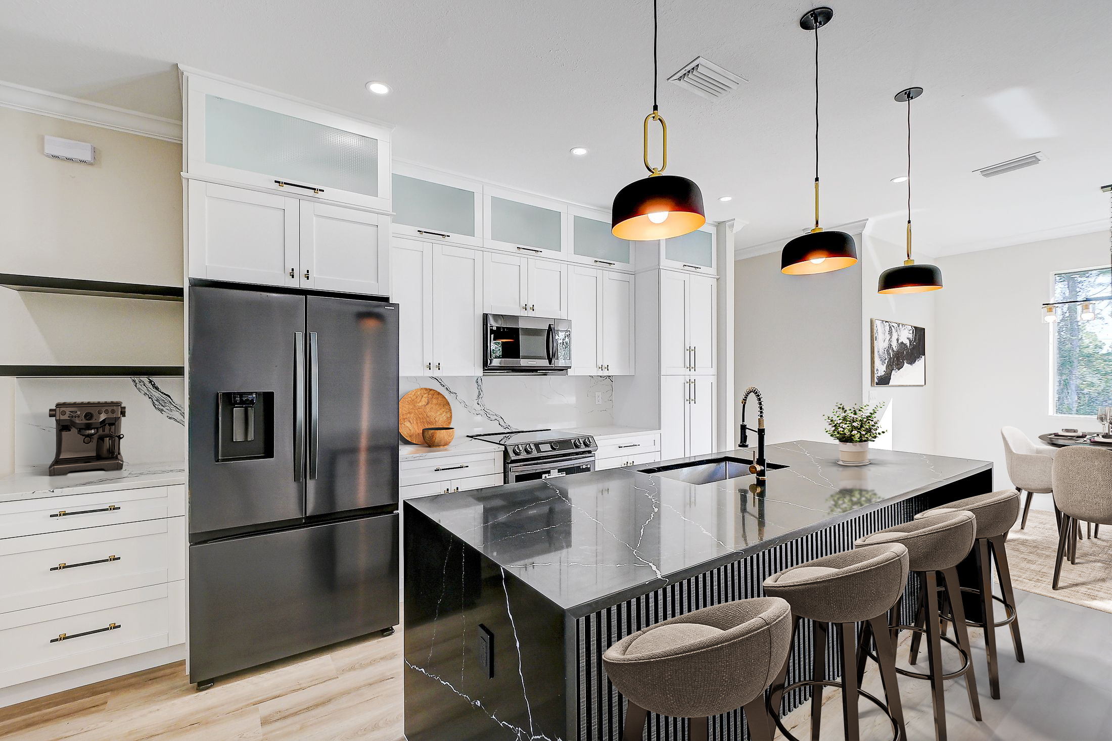 Cuisine 3 meublé grâce au home staging virtuel par IA