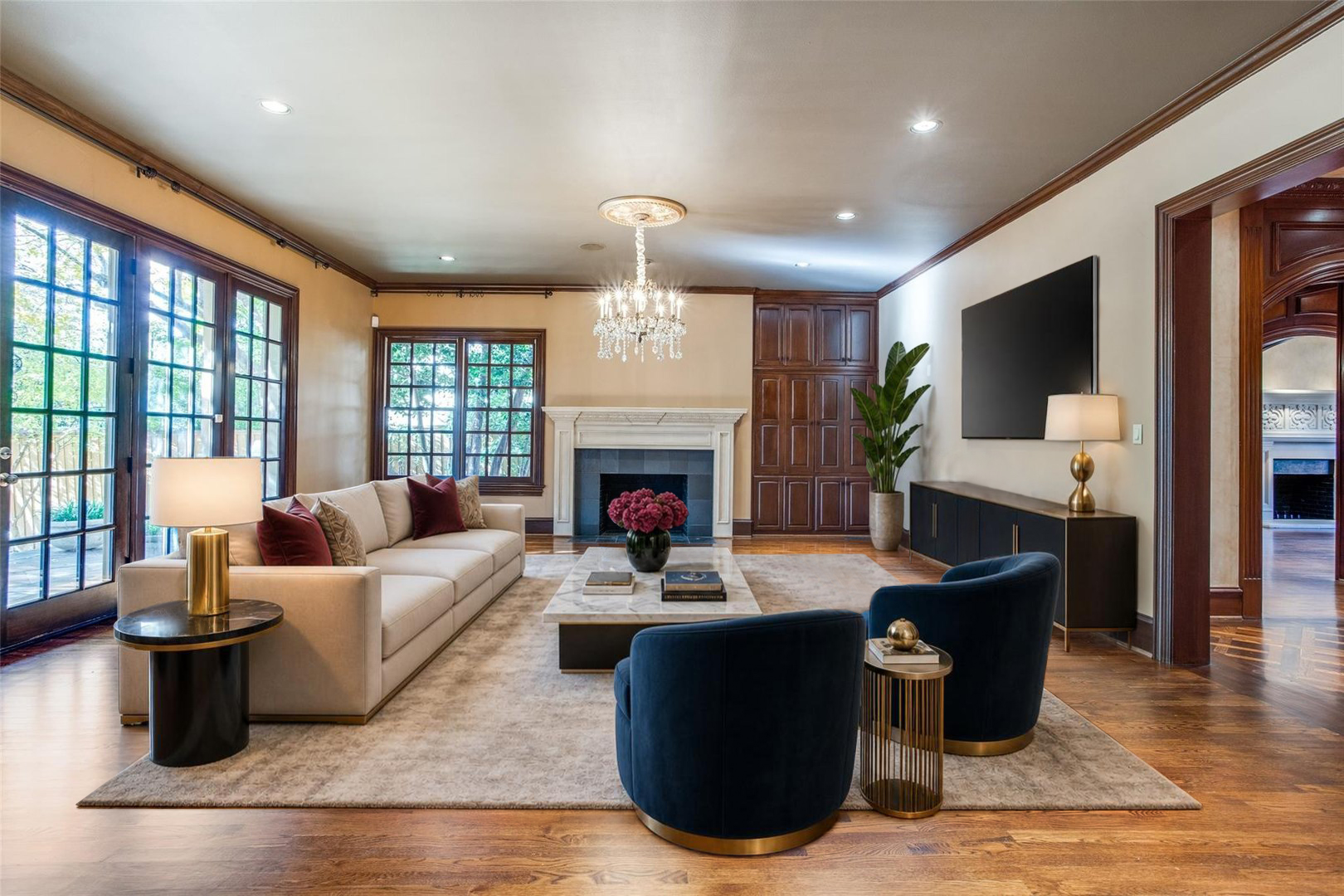 Salon 3 meublé grâce au home staging virtuel par IA