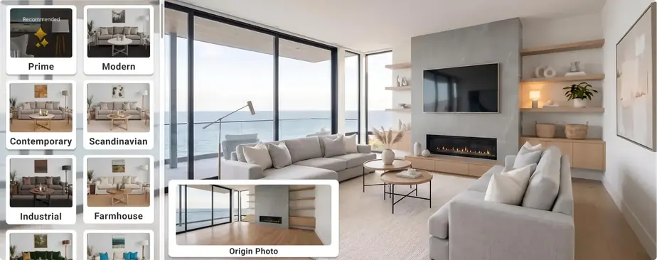 Virtual staging example