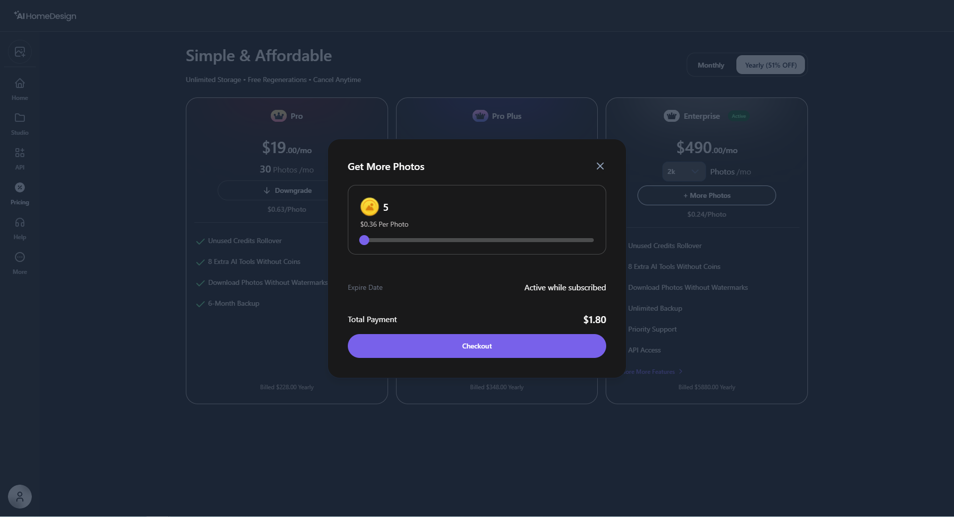 Fenêtre Add Coins « Get More Photos »