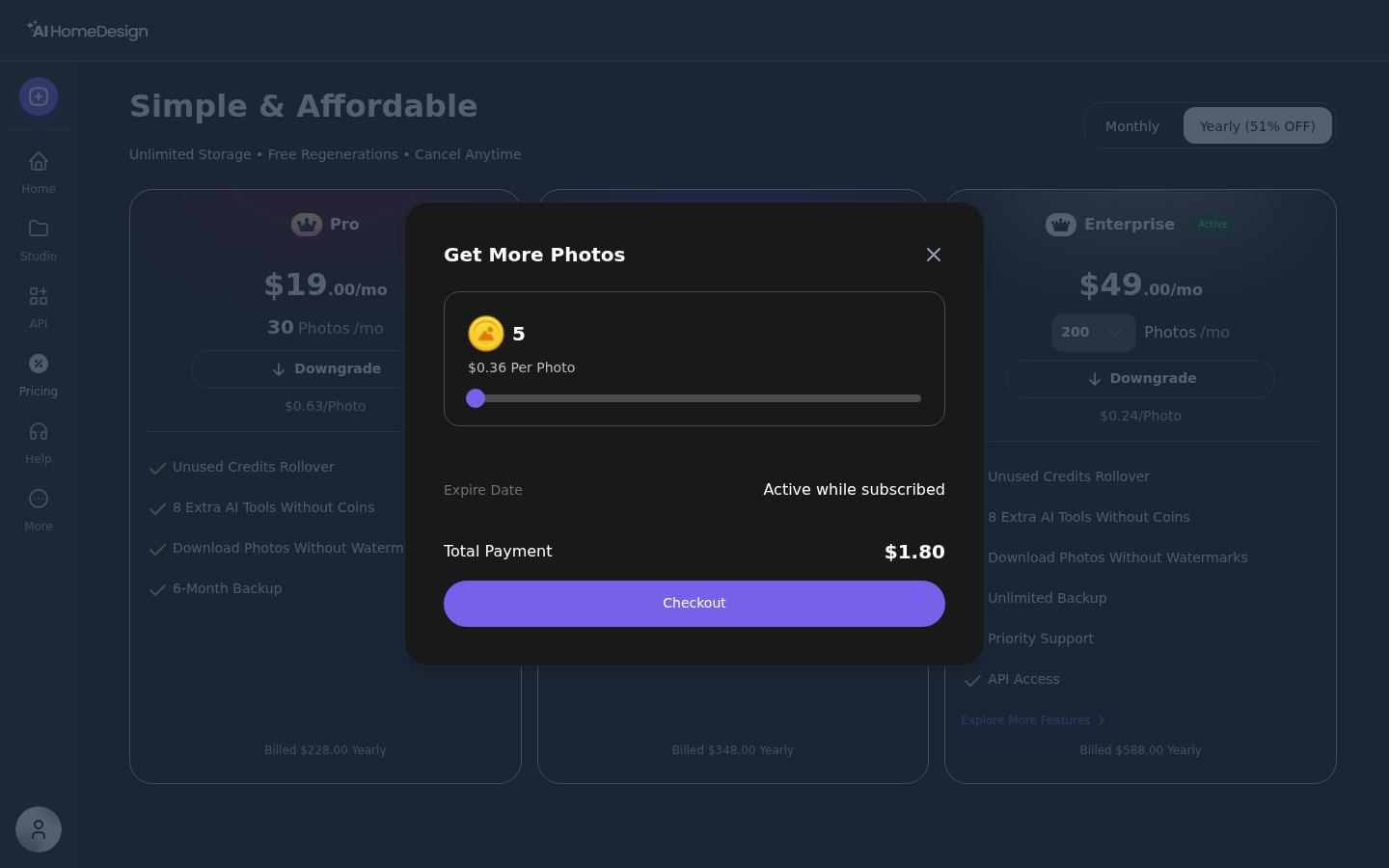 Fenêtre Add Coins « Get More Photos »