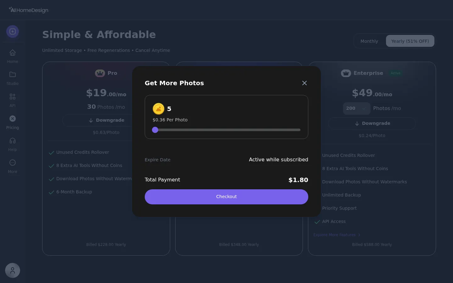Fenêtre Add Coins « Get More Photos »