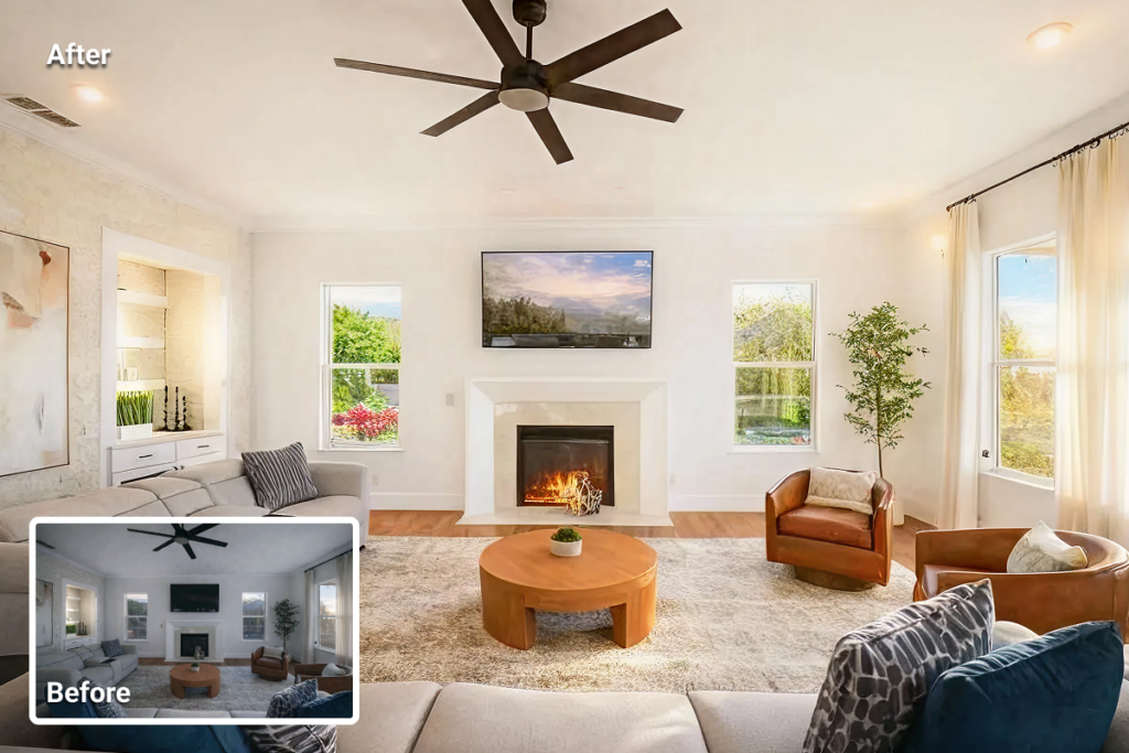 a furnished living room