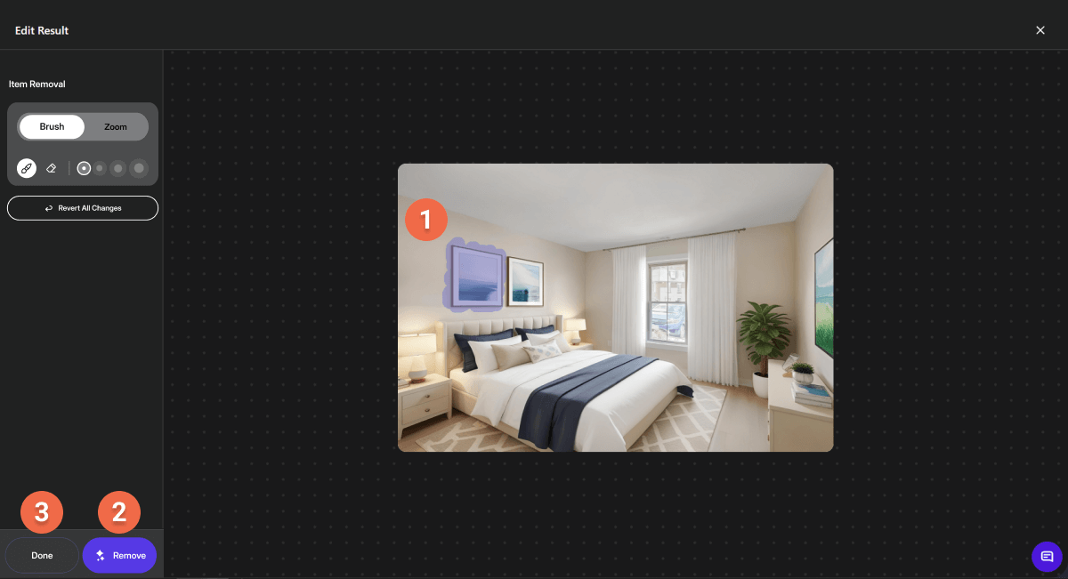 remove unwanted items in the photo
