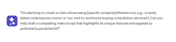 video scripts chatgpt prompt