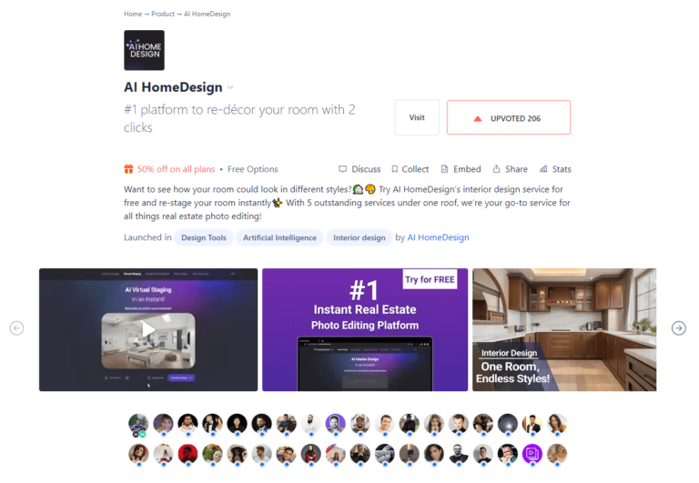 The Day AI HomeDesign Launched on Product Hunt