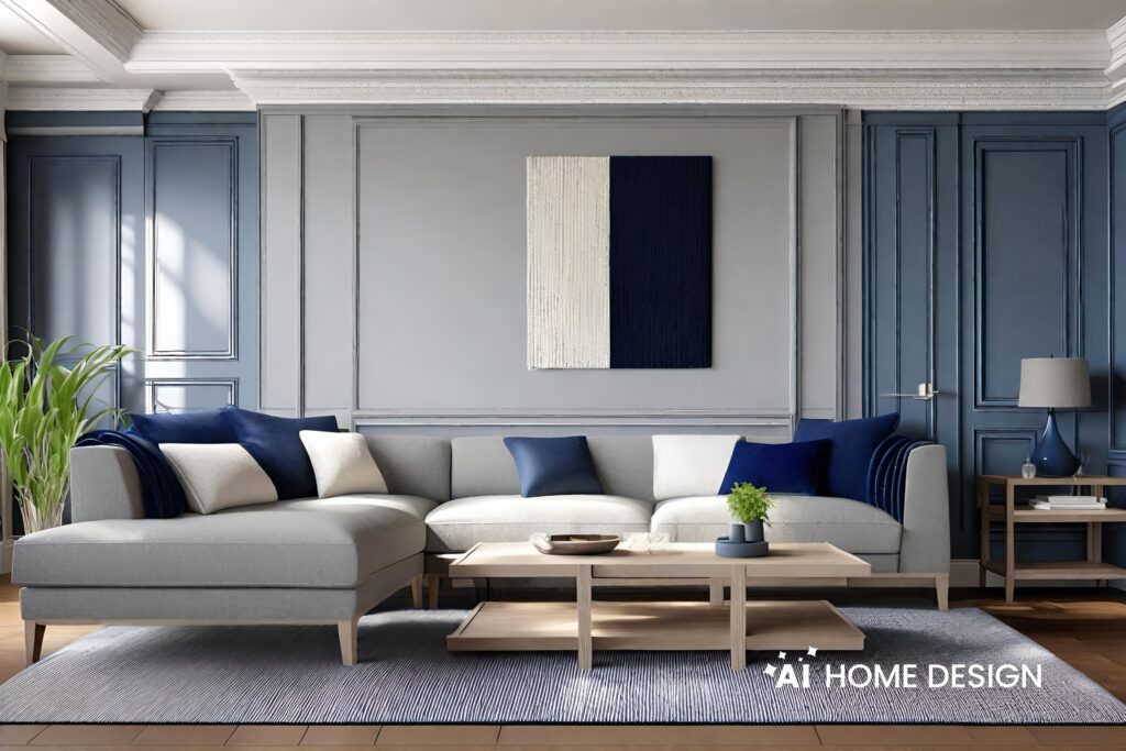 idea for home gray and blue