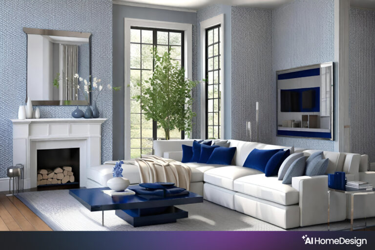 blue and gray for interior design