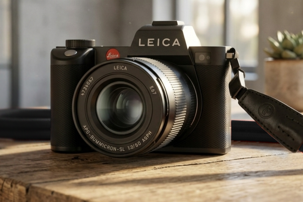 best camera for real estate photography Leica SL2 designed for premium image quality and precise lens performance in property photography