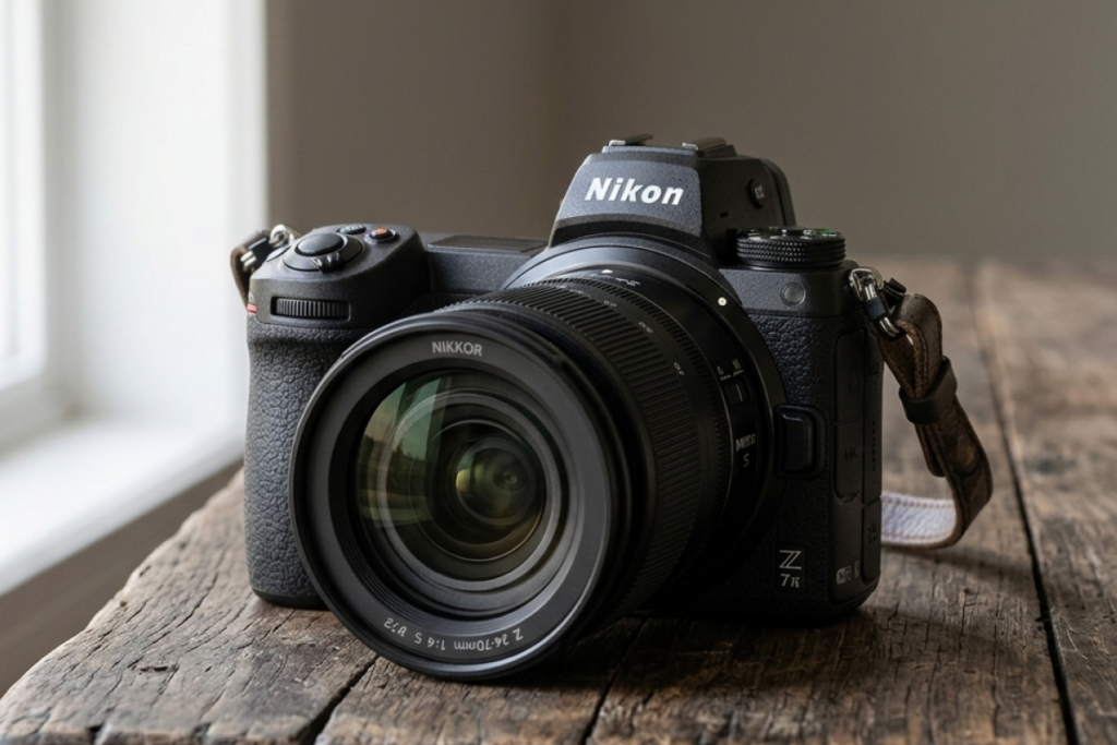 best camera for real estate photography Nikon Z7 II offering high-resolution images with balanced performance for property photography