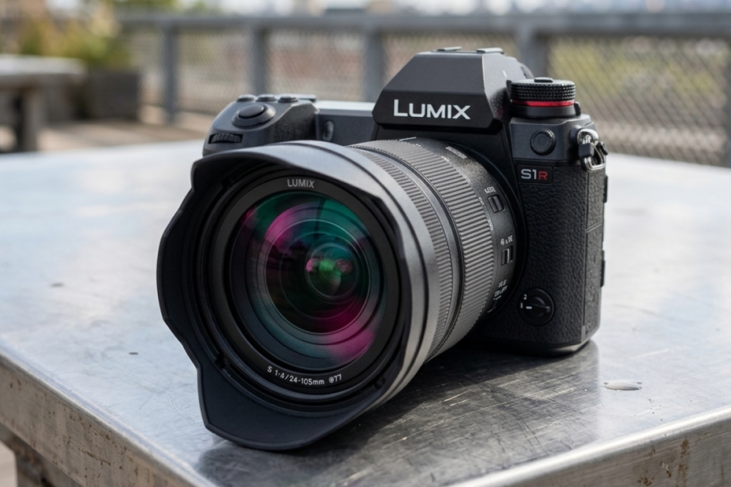 best camera for real estate photography Panasonic Lumix S1R designed for high-resolution images and controlled property photography workflows