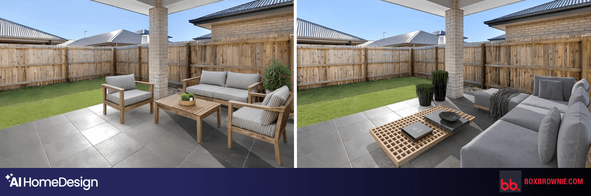 ai homedesign patio virtual staging vs. boxbrownie