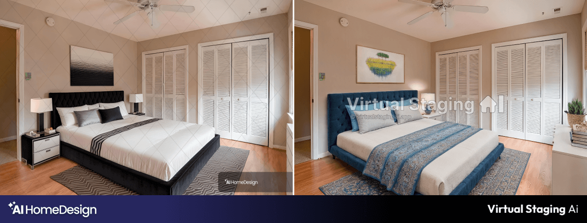 after bedroom ai virtual staging