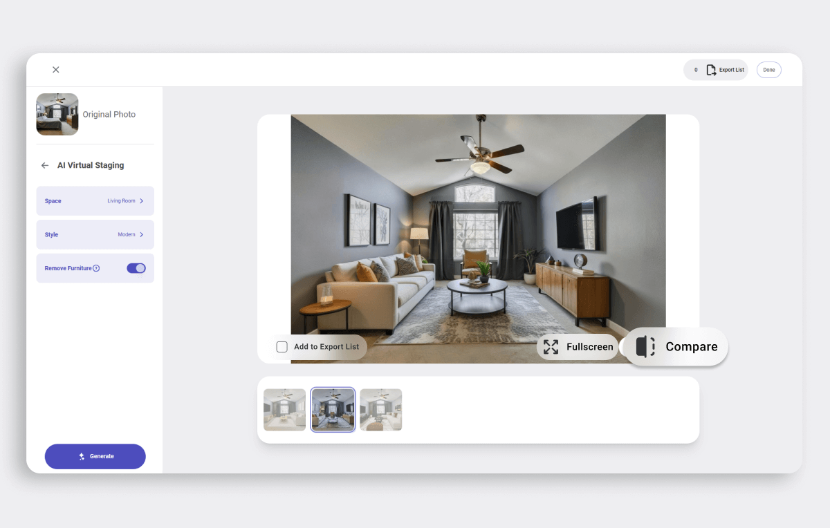 3. View the before & after
