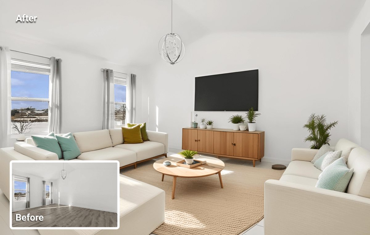 virtual staging before and after