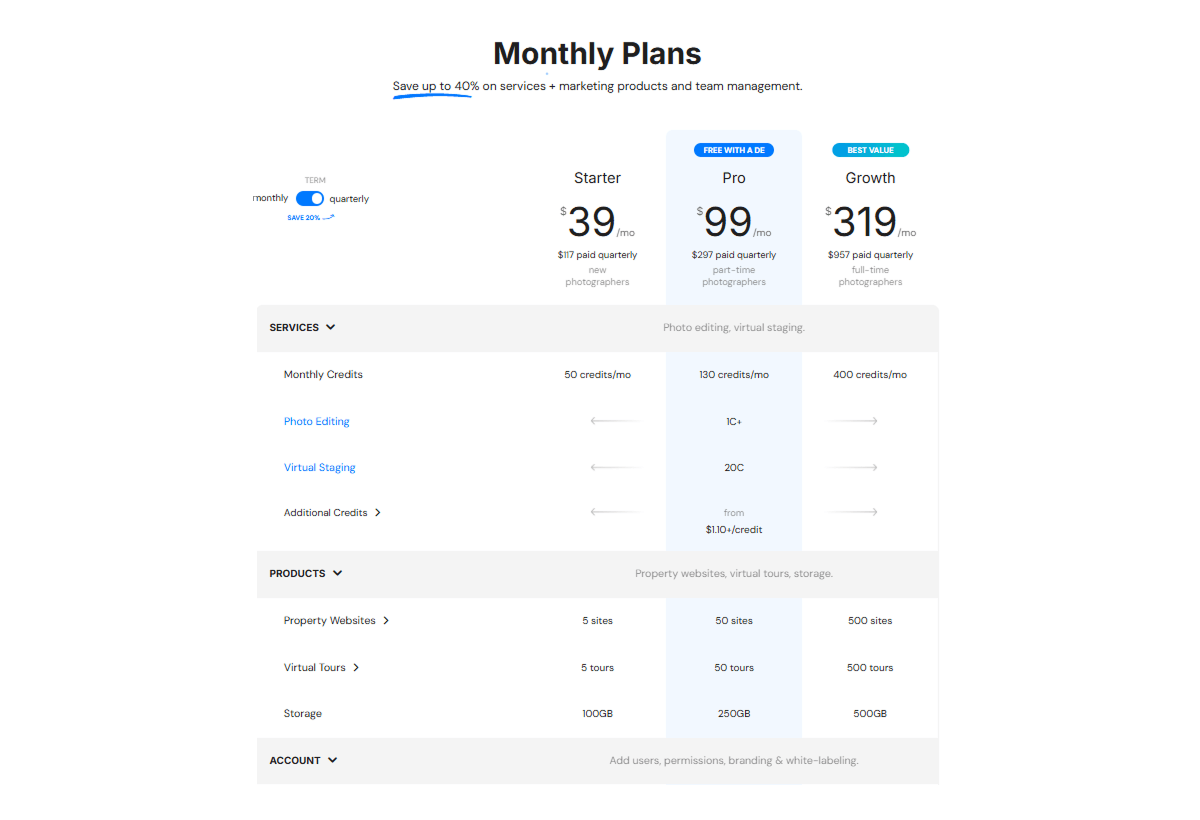 Photoup pricing