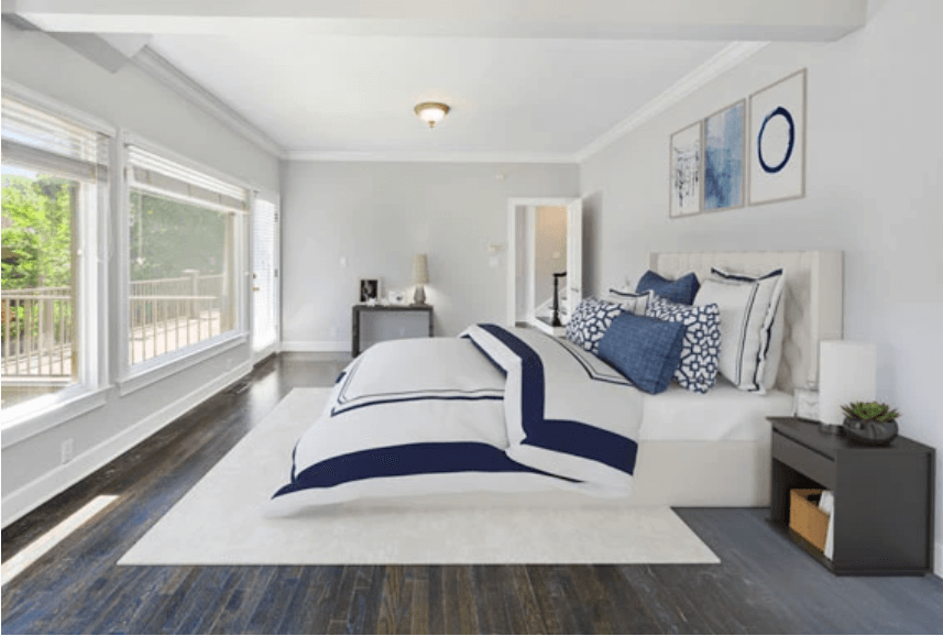 after of stucco virtually staged bedroom