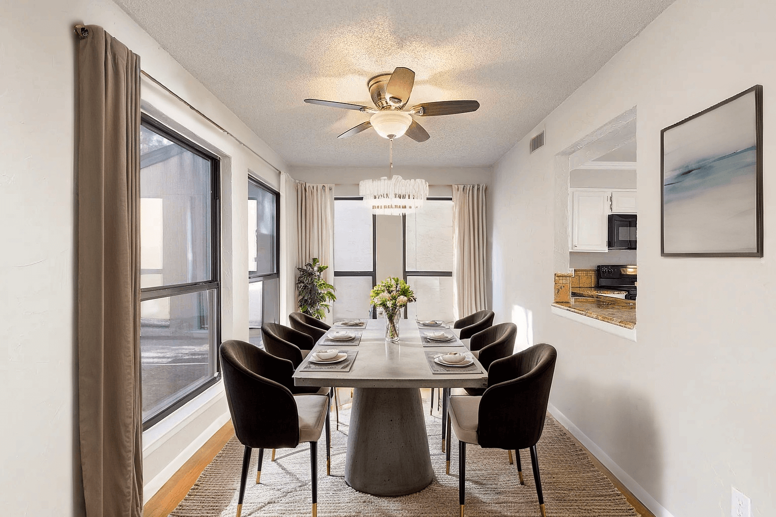 after of virtual staging ai virtually staged dining room