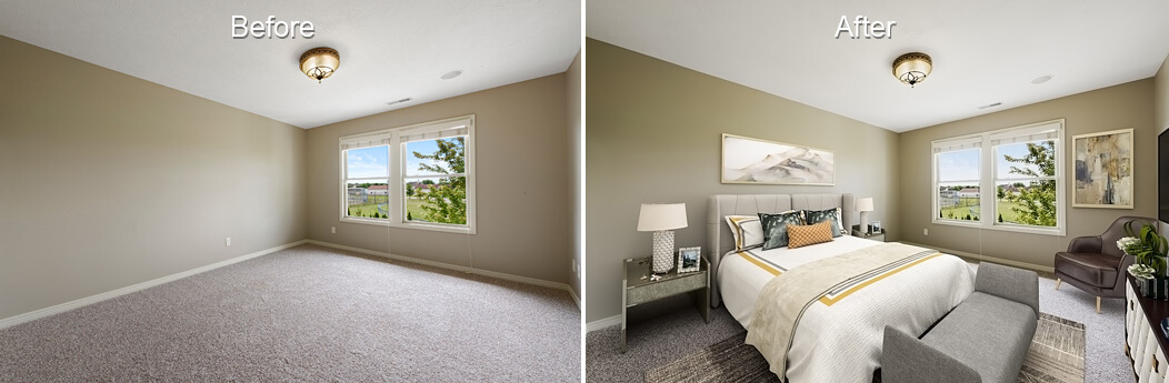 padstyler bedroom virtual staging