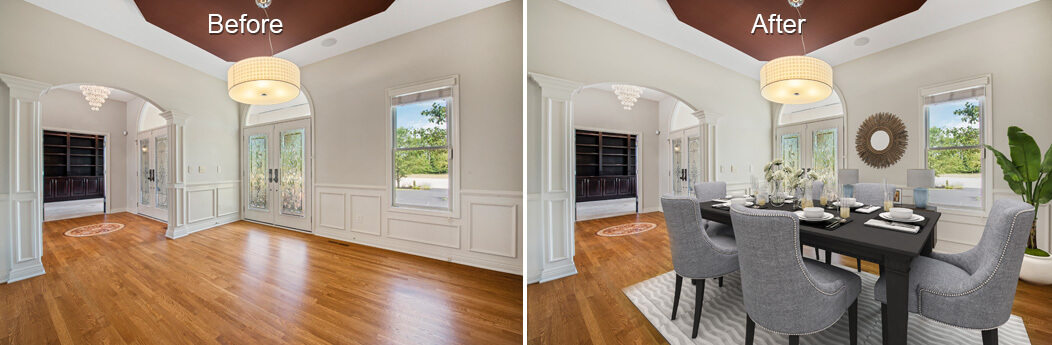 padstyler dining room virtual staging