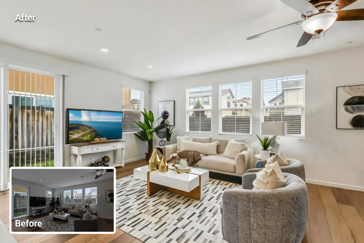 Image enhancement using AI homeDesign 