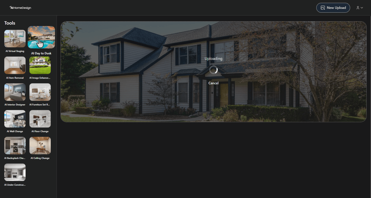 upload photo in ai home design