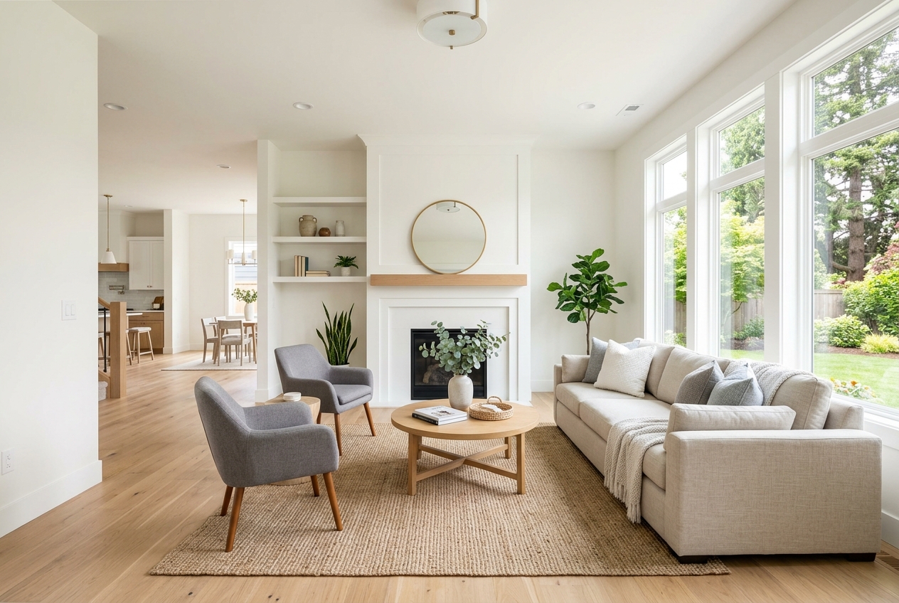 Staged living room ready for listing photos — House Styling for Listings: A Room-by-Room Staging Playbook in action