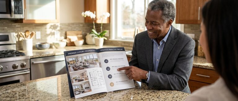 Real estate brochure design and print workflow for listing agents
