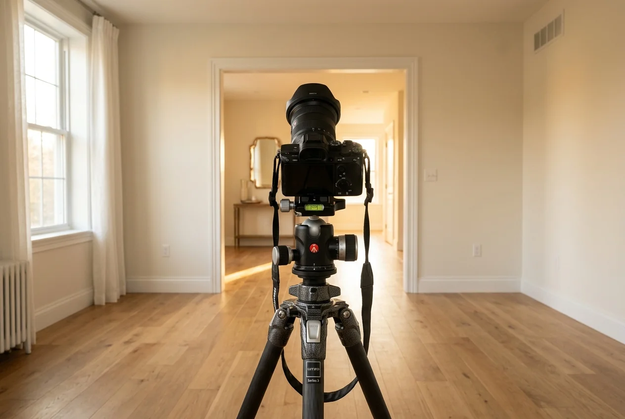 Tripod head with leveling base shows why it matters for the best tripod for real estate photography