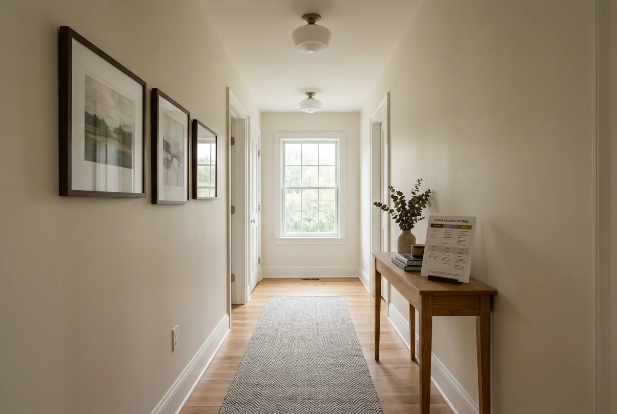 Designed hallway interior illustrating what to expect when comparing havenly alternatives