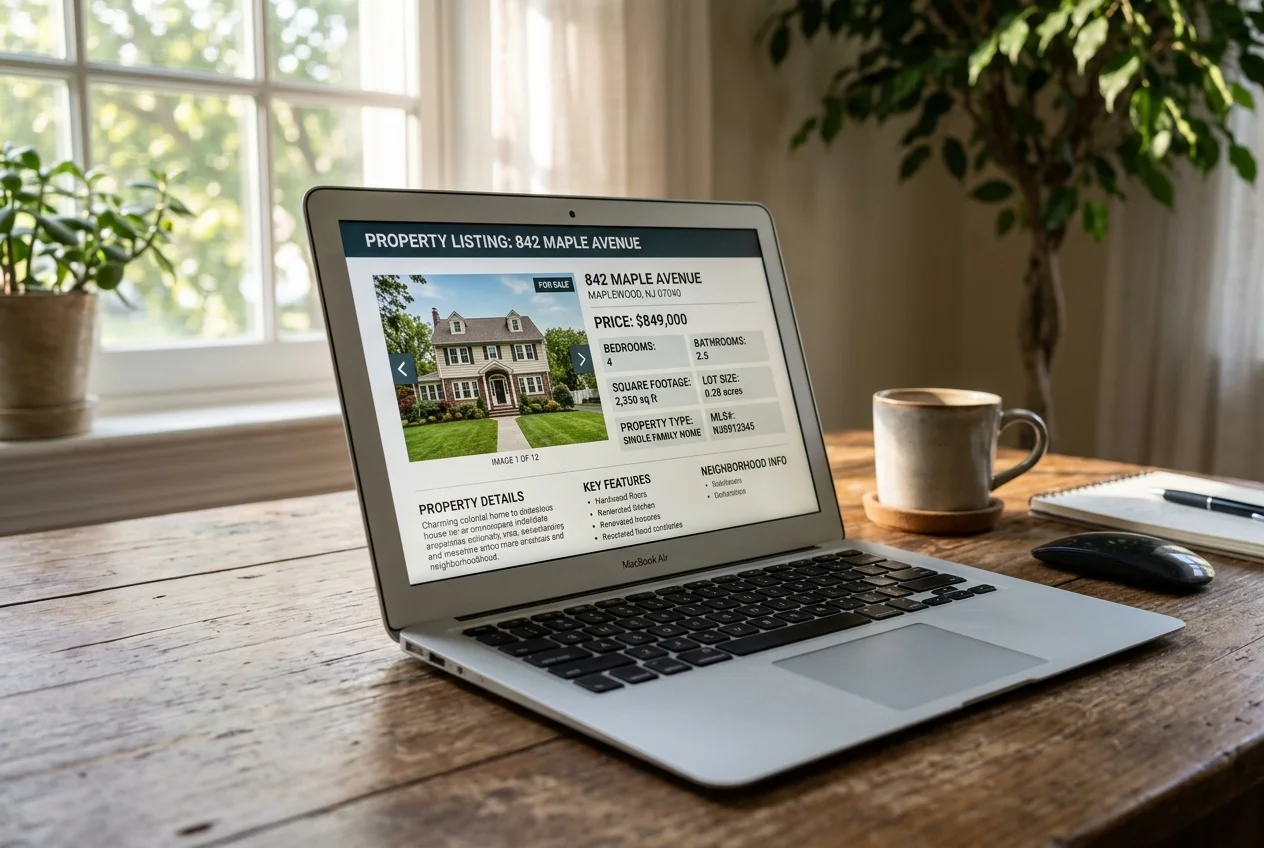 Laptop screen showing structured listing template, illustrating how to rank in chatgpt strategies