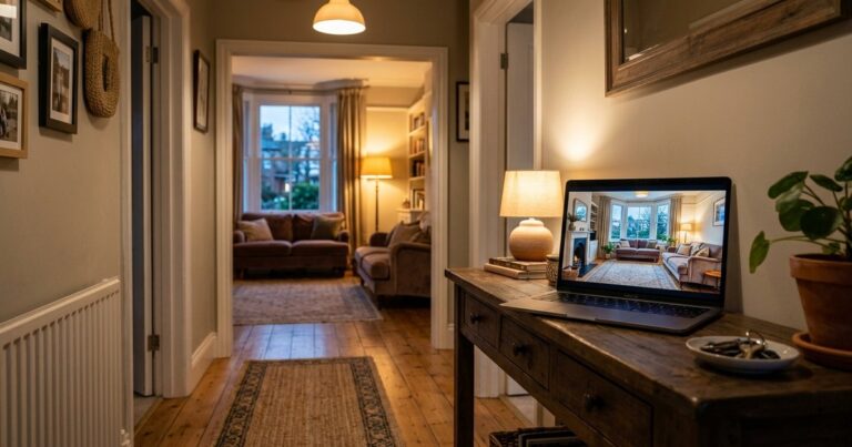 Laptop showing a corrected listing photo, illustrating best pedra alternatives for exposure editing