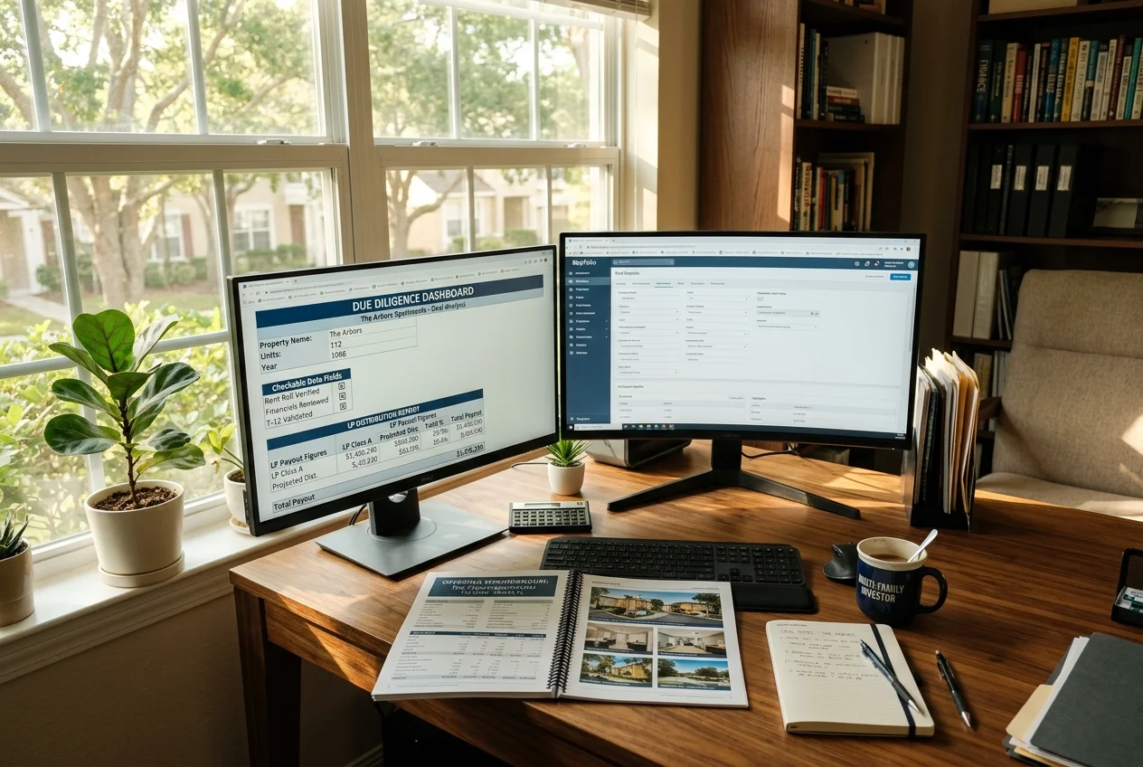 Offering memorandum converted into structured data fields, showing ai for multifamily real estate tools