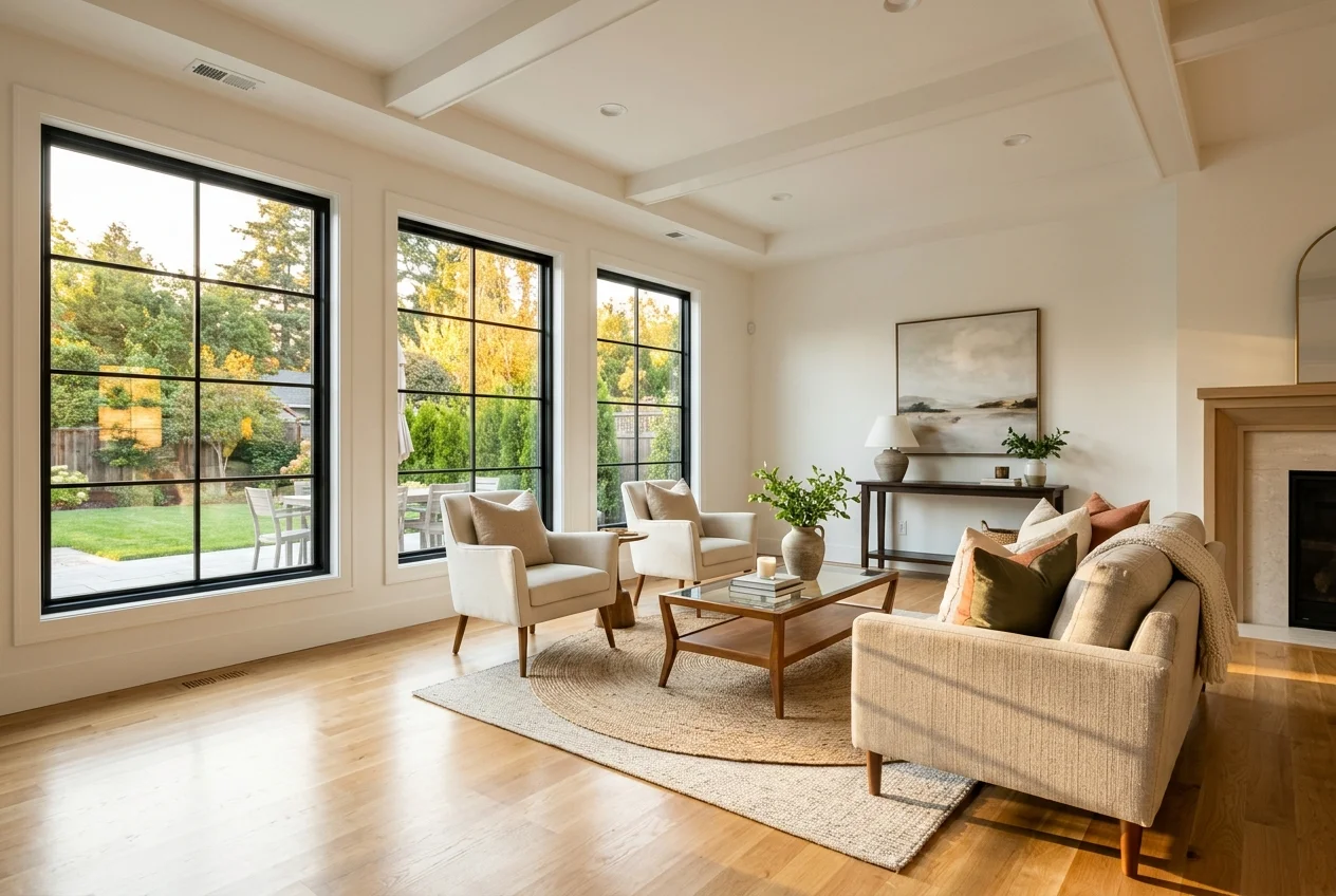 Tack-sharp, level listing photo showing output of real estate photography scheduling software