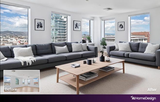 virtual staging before and after