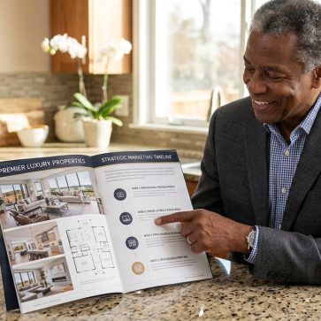 Real estate brochure design and print workflow for listing agents