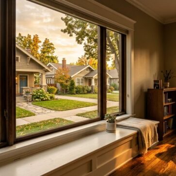 Boise street home viewed at golden hour, representing work by real estate photographers boise directory